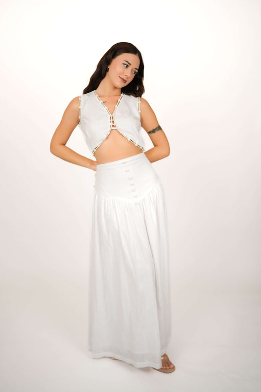 Ariel White Co-ord Set