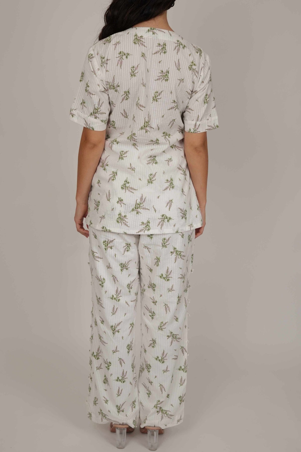 Aster Floral white Trouser/Pant