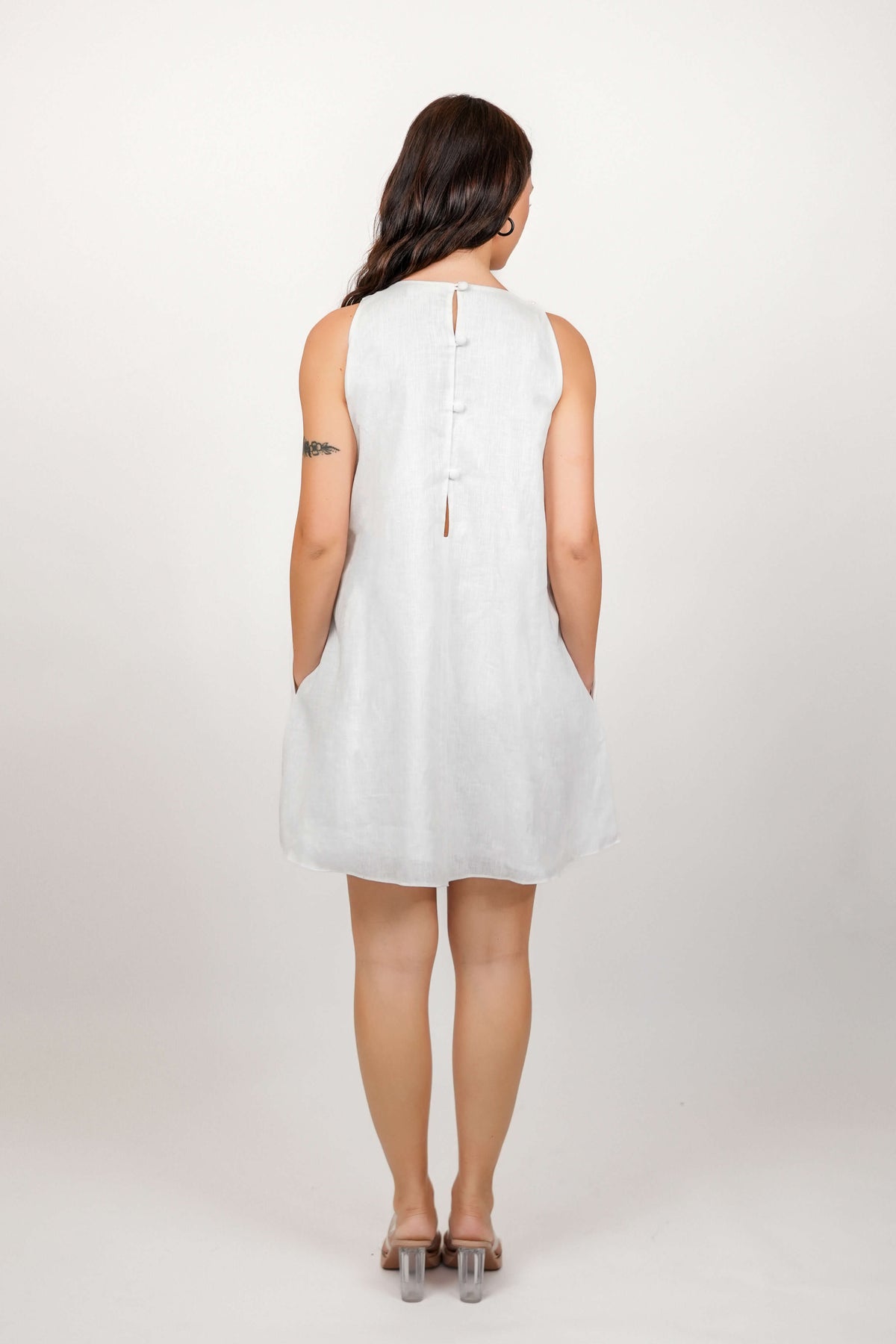 Pearl White Short Dress