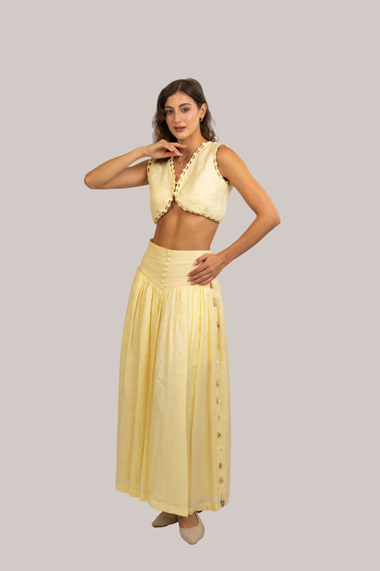 Ariel Yellow Maxi Skirt