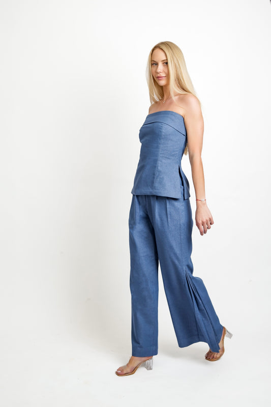 SAMANTHA BLUE TOP