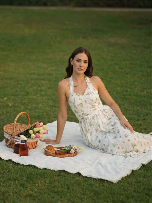 Debby White Floral Maxi Dress