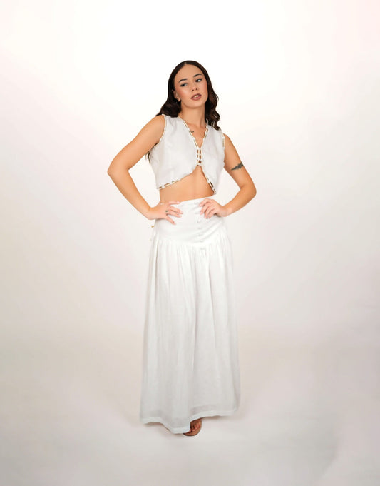 Ariel White Co-ord Set