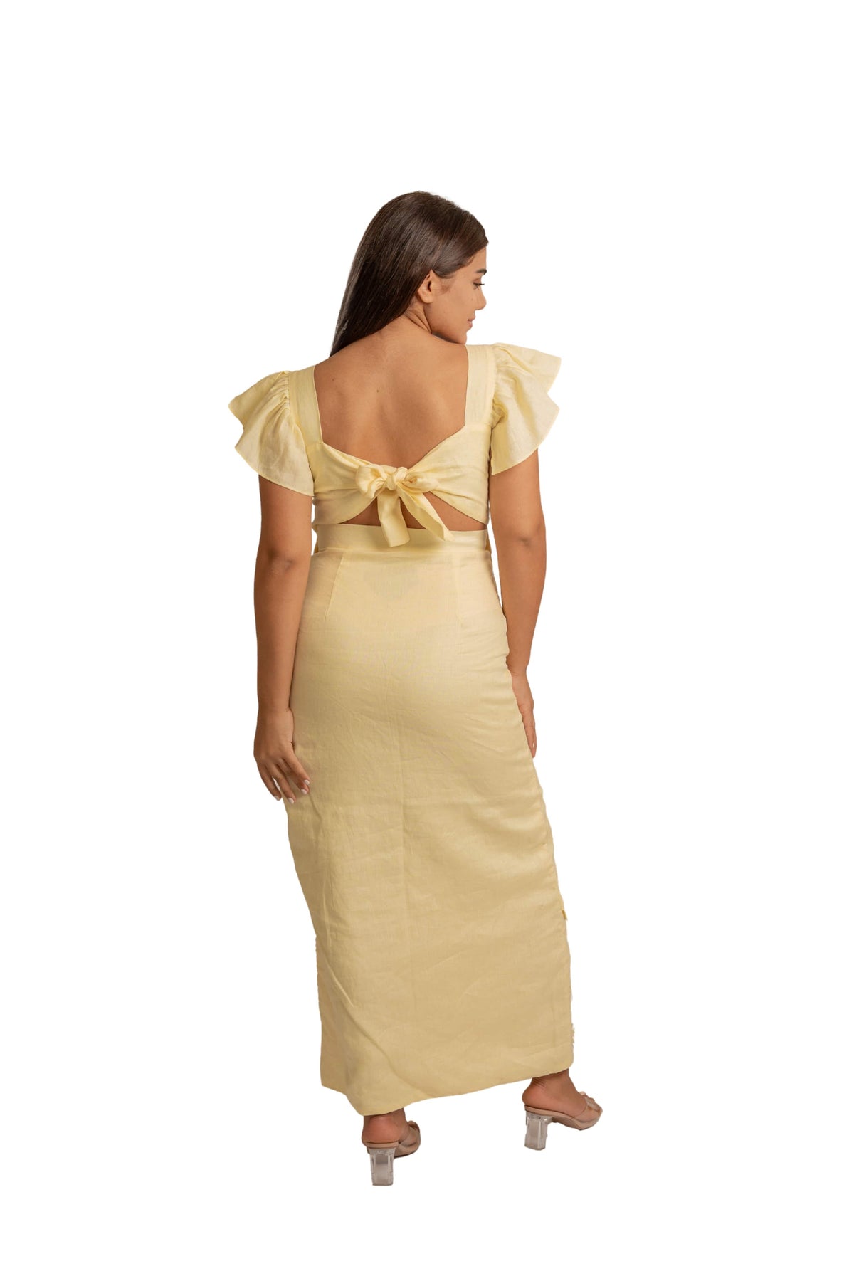 Blossom Yellow Linen Co-Ord Set
