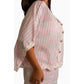 Luna Pink And White Striped Co-ord Set