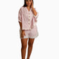Luna Pink And White Striped Co-ord Set