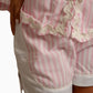 Luna Pink And White Striped Co-ord Set