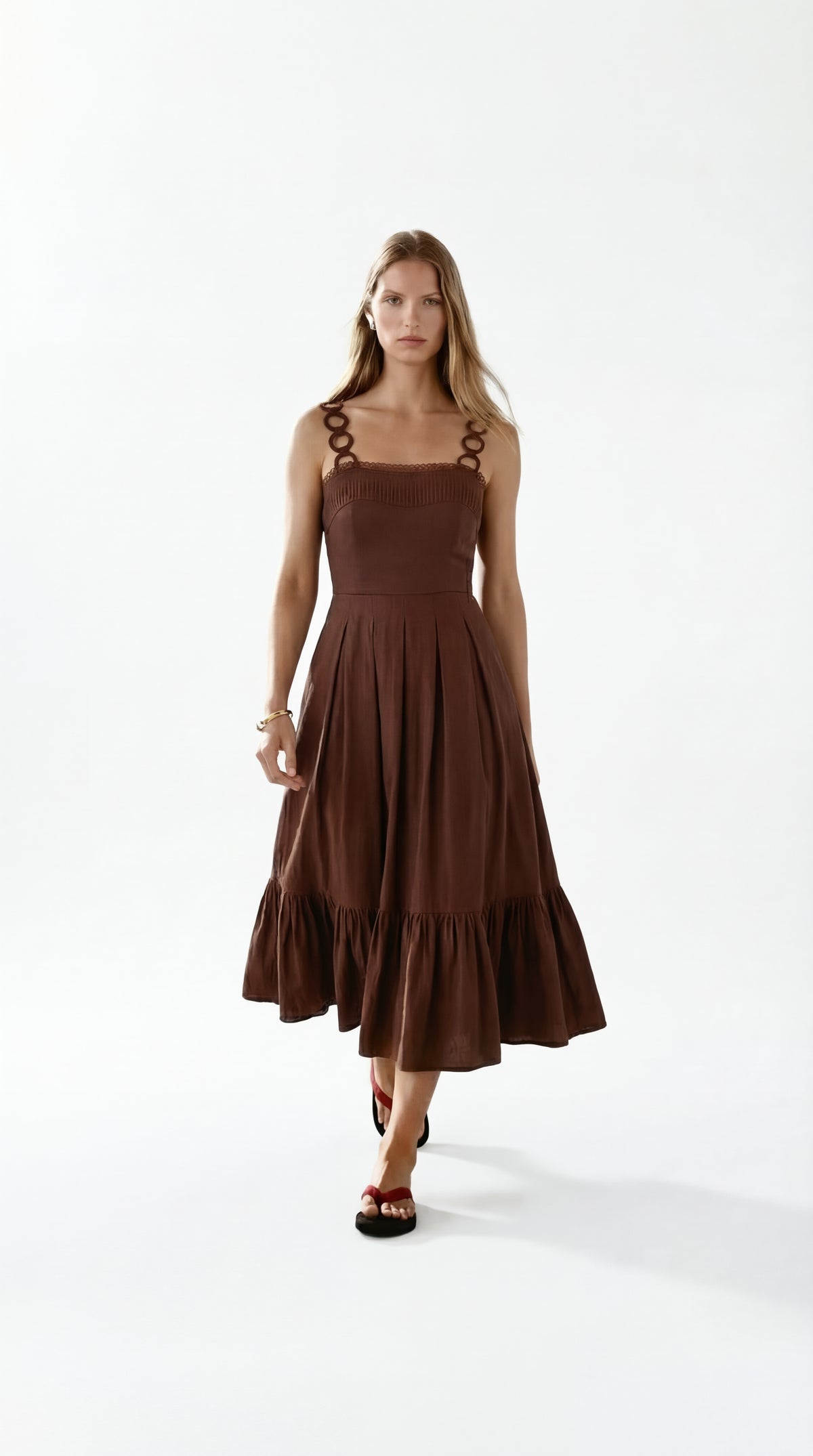 Daphne Brown Linen Dresss