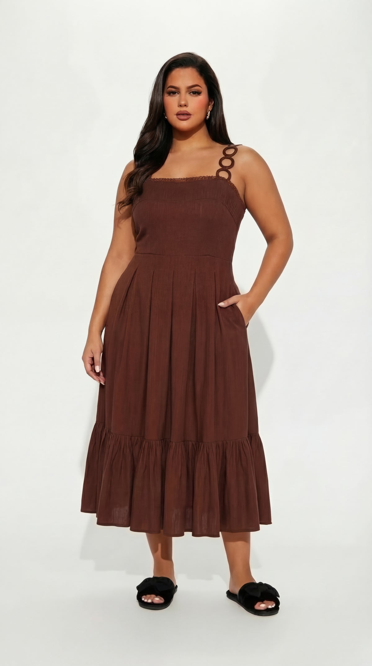 Daphne Brown Linen Dresss