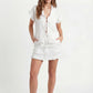 Mogra White Linen Skirt