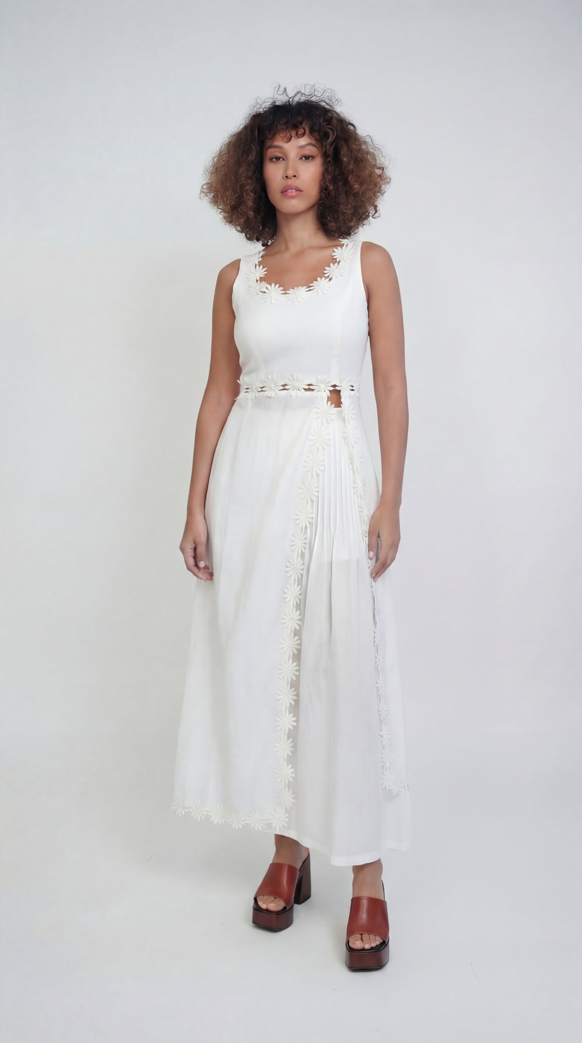 Margot White Linen Top