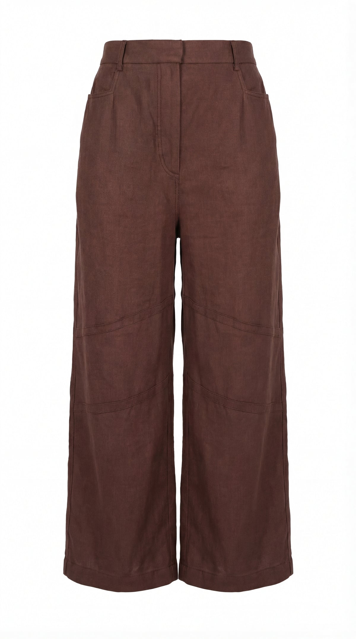 Emara Brown Linen Pant