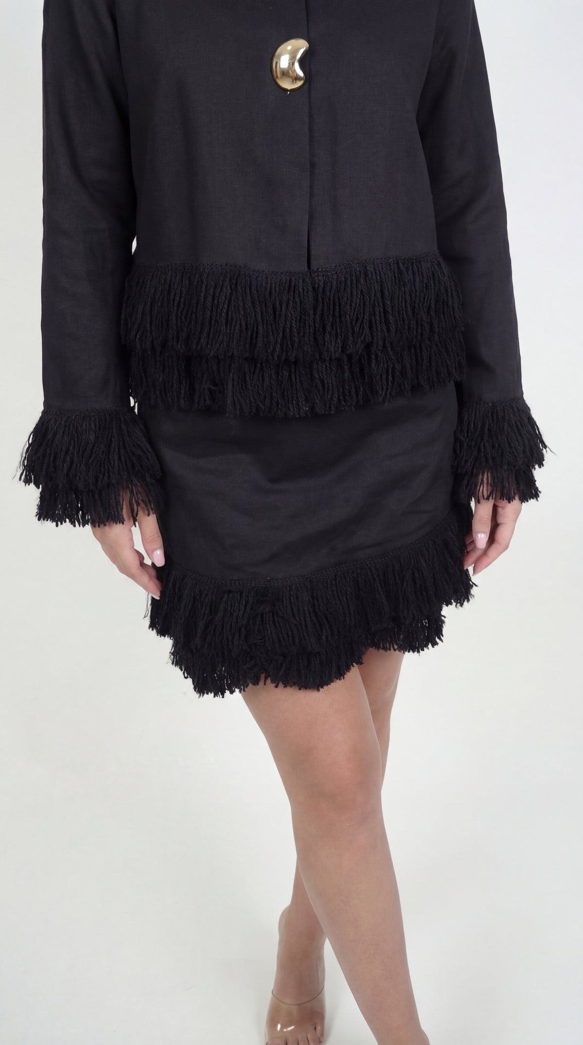 Whip Black Linen Co-Ord Set