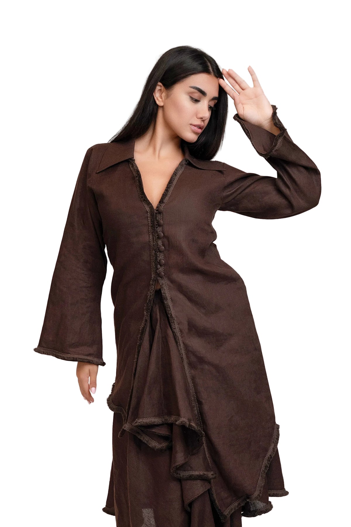 Espresso Asymmetrical Brown Skirt