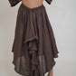Espresso Asymmetrical Brown Skirt