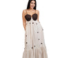 Coco Beige Brown Linen Dress