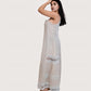 Ibiza Beige Dress, beige sleeveless 100% pure linen maxi dress with sweetheart neckline, fitted bodice and embroidered lace panel work – front view