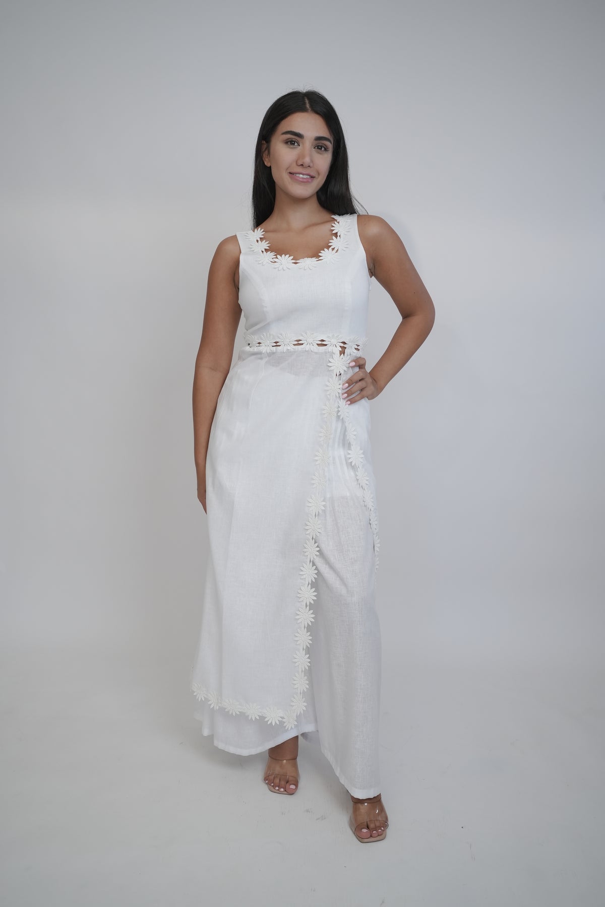 Margot White Linen Top