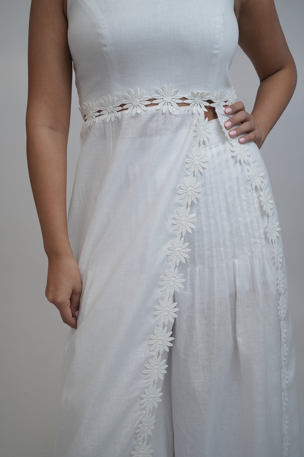 Margot White Linen Top
