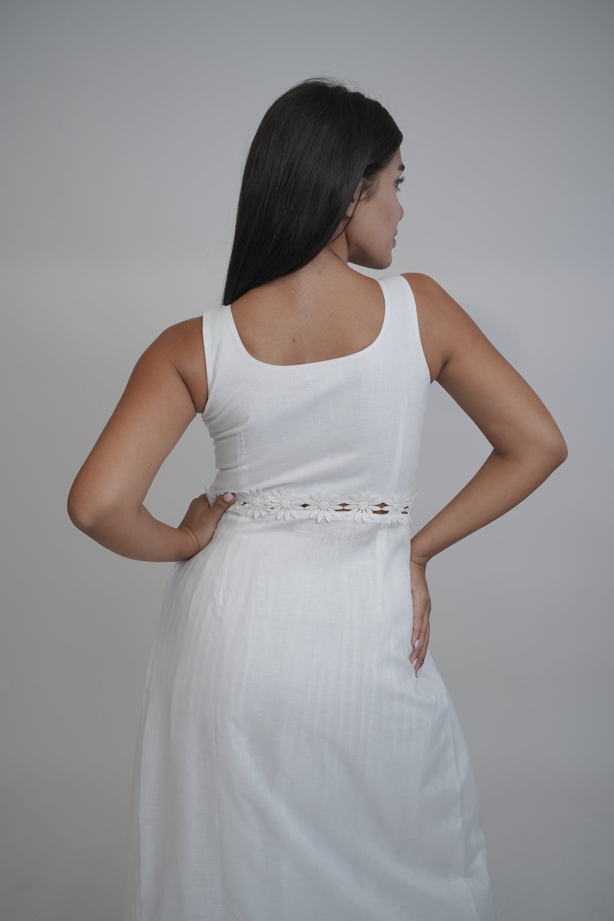 Margot White Linen Top