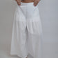 Margot White Linen Trouser, white high-waisted wide-leg pure linen trouser with pintex pleated drape, lined – back view