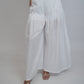 Margot White Linen Trouser, white high-waisted wide-leg pure linen trouser with pintex pleated drape, lined – alternate angle