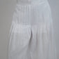 Margot White Linen Trouser, white high-waisted wide-leg pure linen trouser with pintex pleated drape, lined – side view