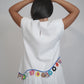 Fiji Summer Sleeveless White Linen Top
