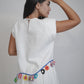 Fiji Summer Sleeveless White Linen Top