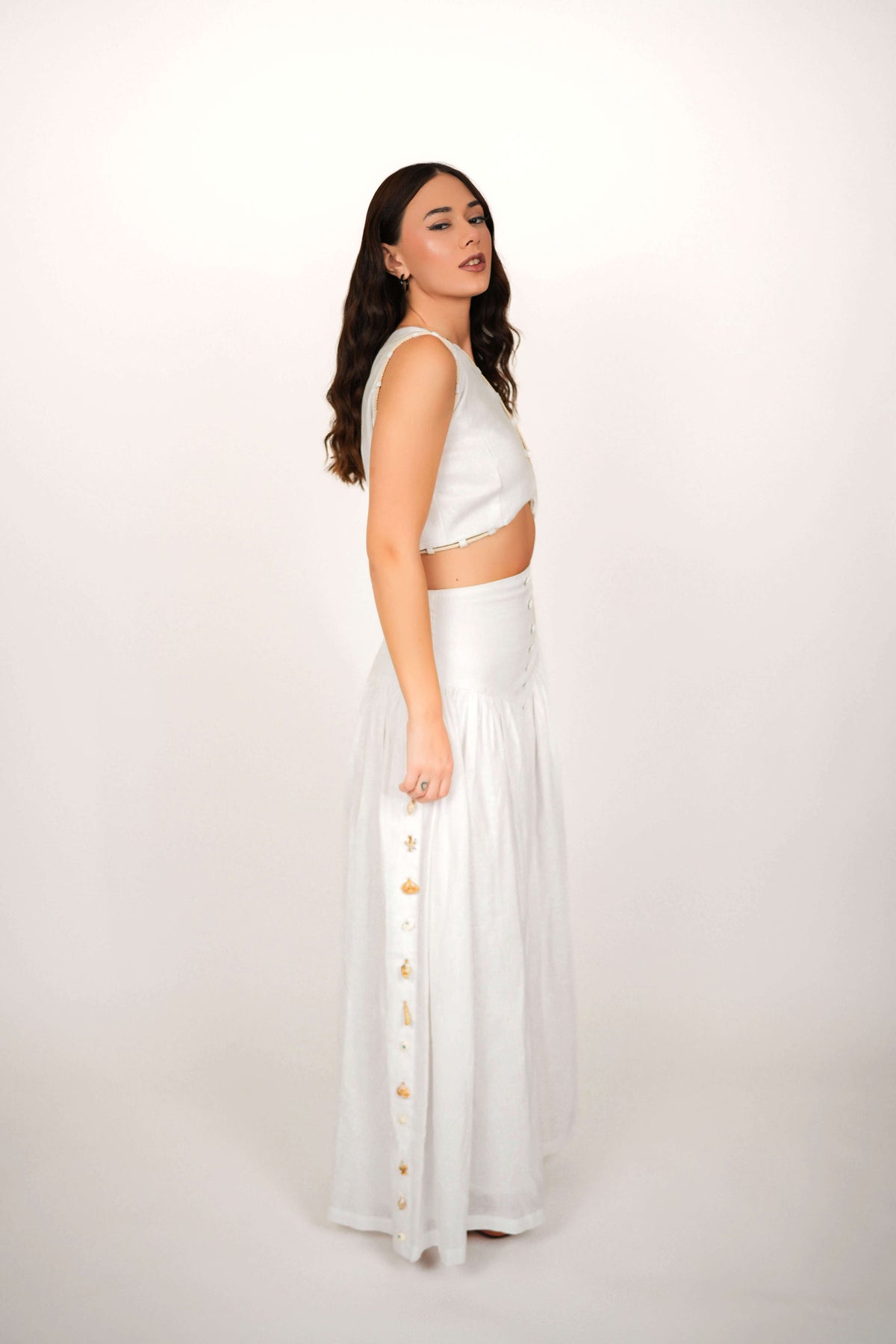 Ariel White Co-ord Set