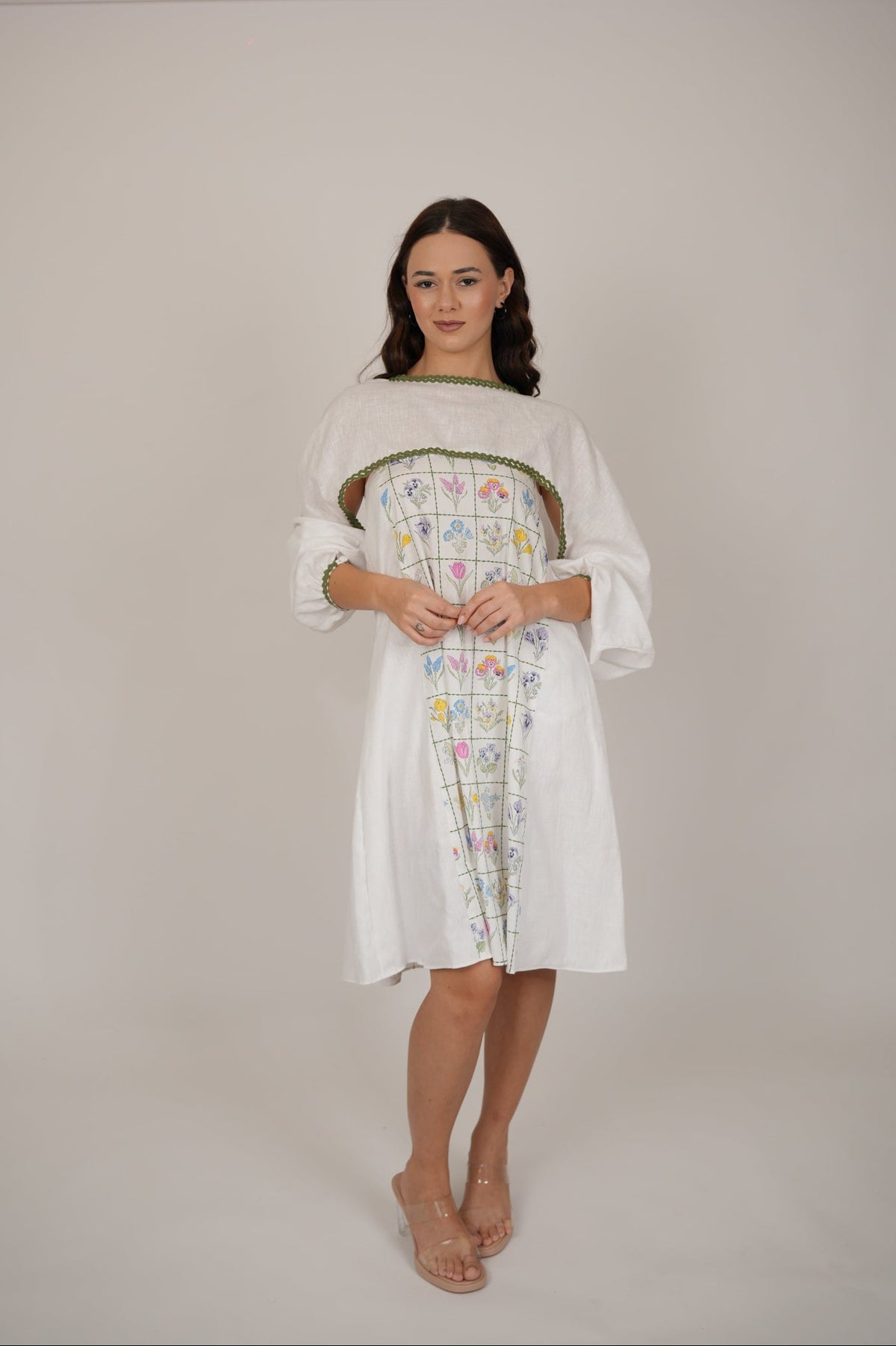 Poppy White Floral Short Dress