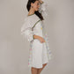 Poppy White Floral Short Dress
