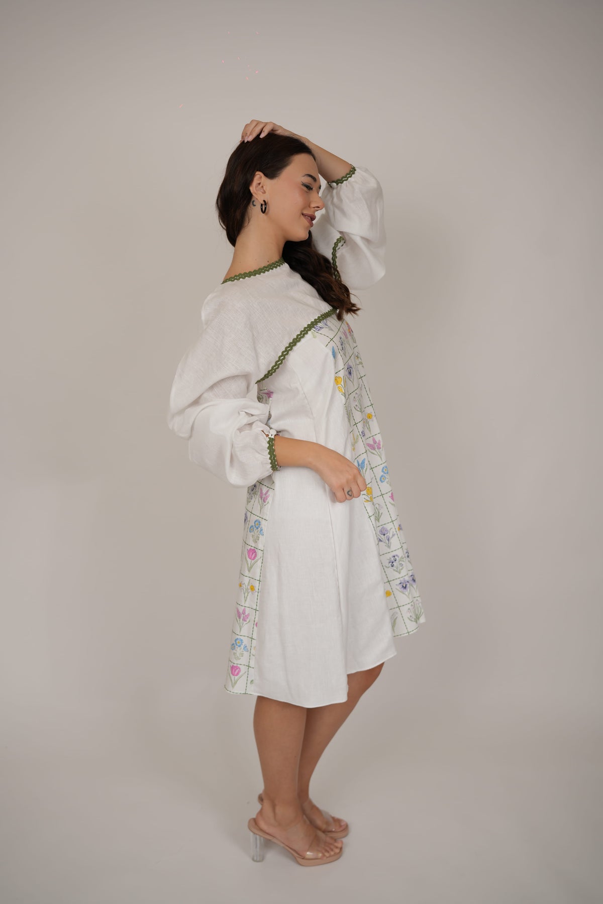 Poppy White Floral Short Dress