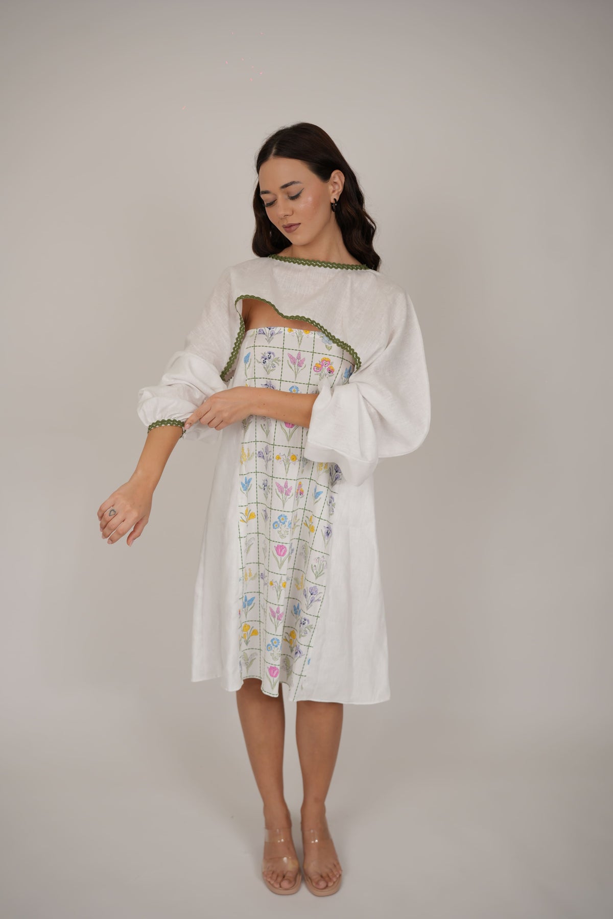 Poppy White Floral Short Dress