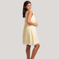 Petal Yellow Linen short dress