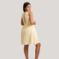 Petal Yellow Linen short dress