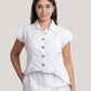 Zahra Linen White Top