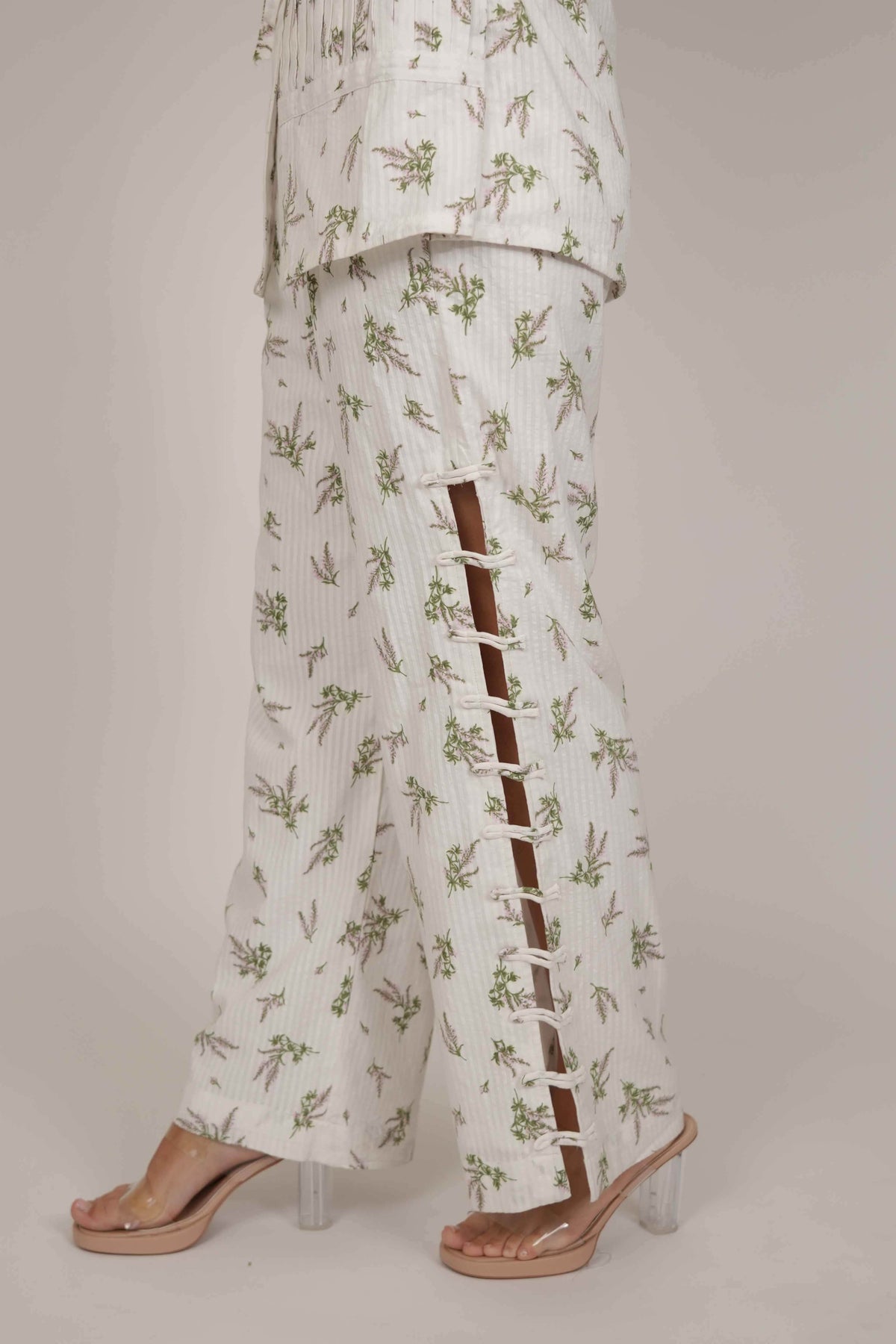 Aster Floral white Trouser/Pant