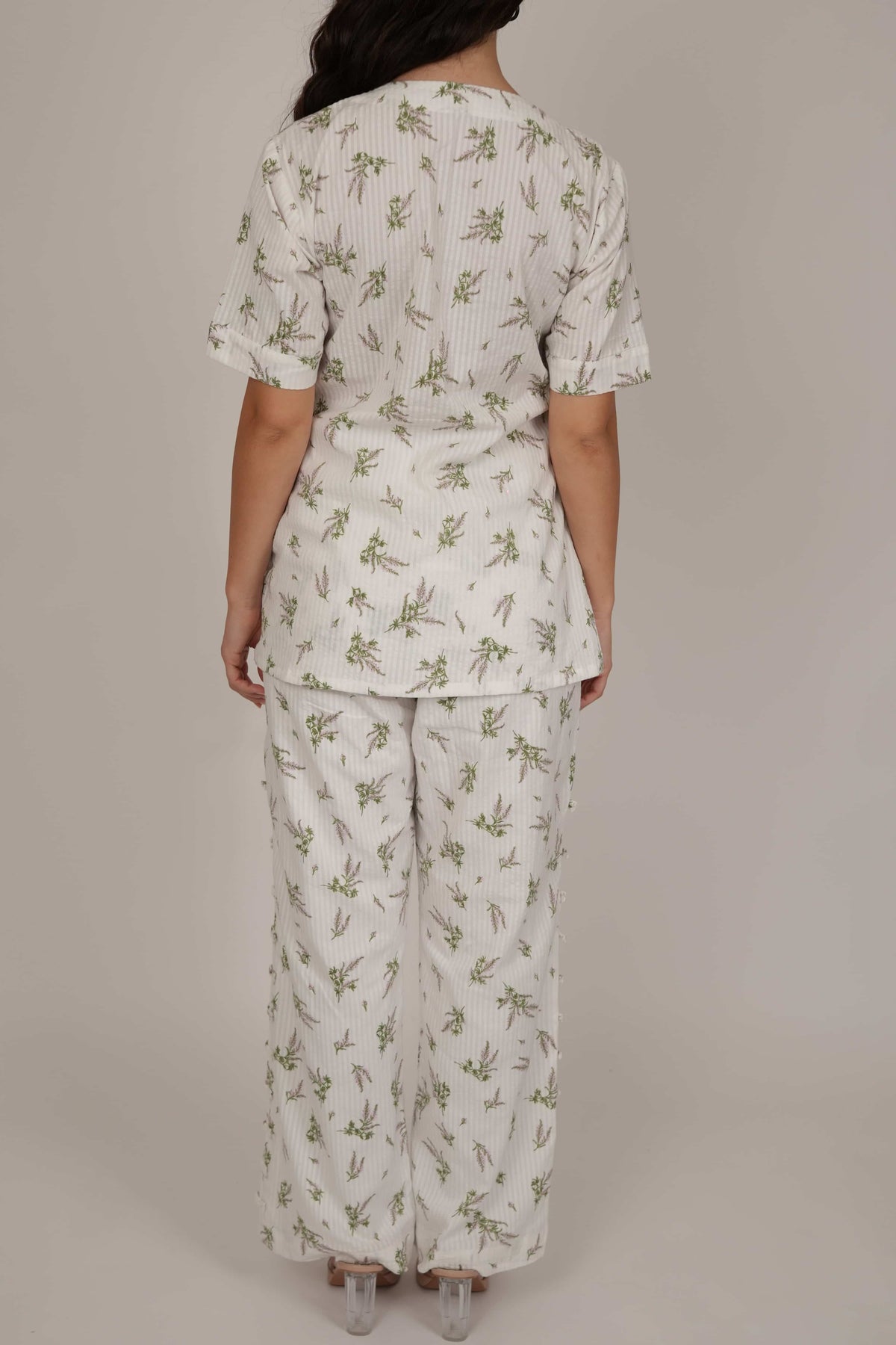 ASTER WHITE FLORAL CO-ORD SET