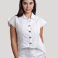 Zahra Linen White Top