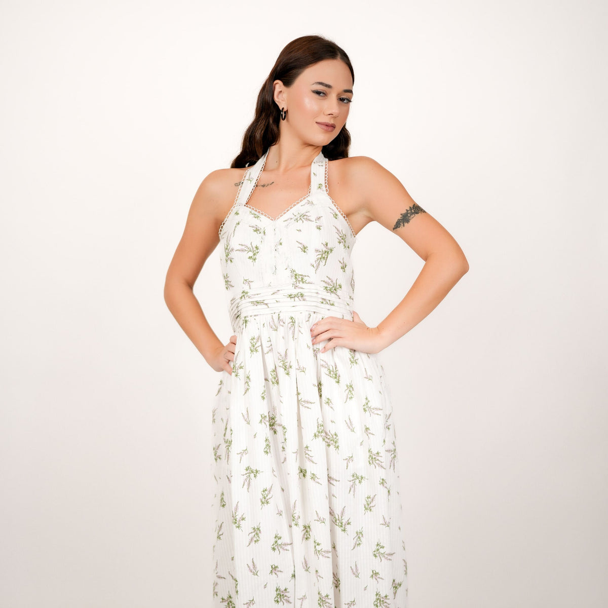 Debby White Floral Maxi Dress