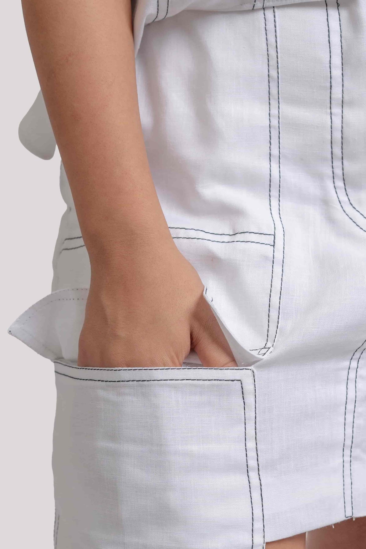Zahra Co-Ord White Linen