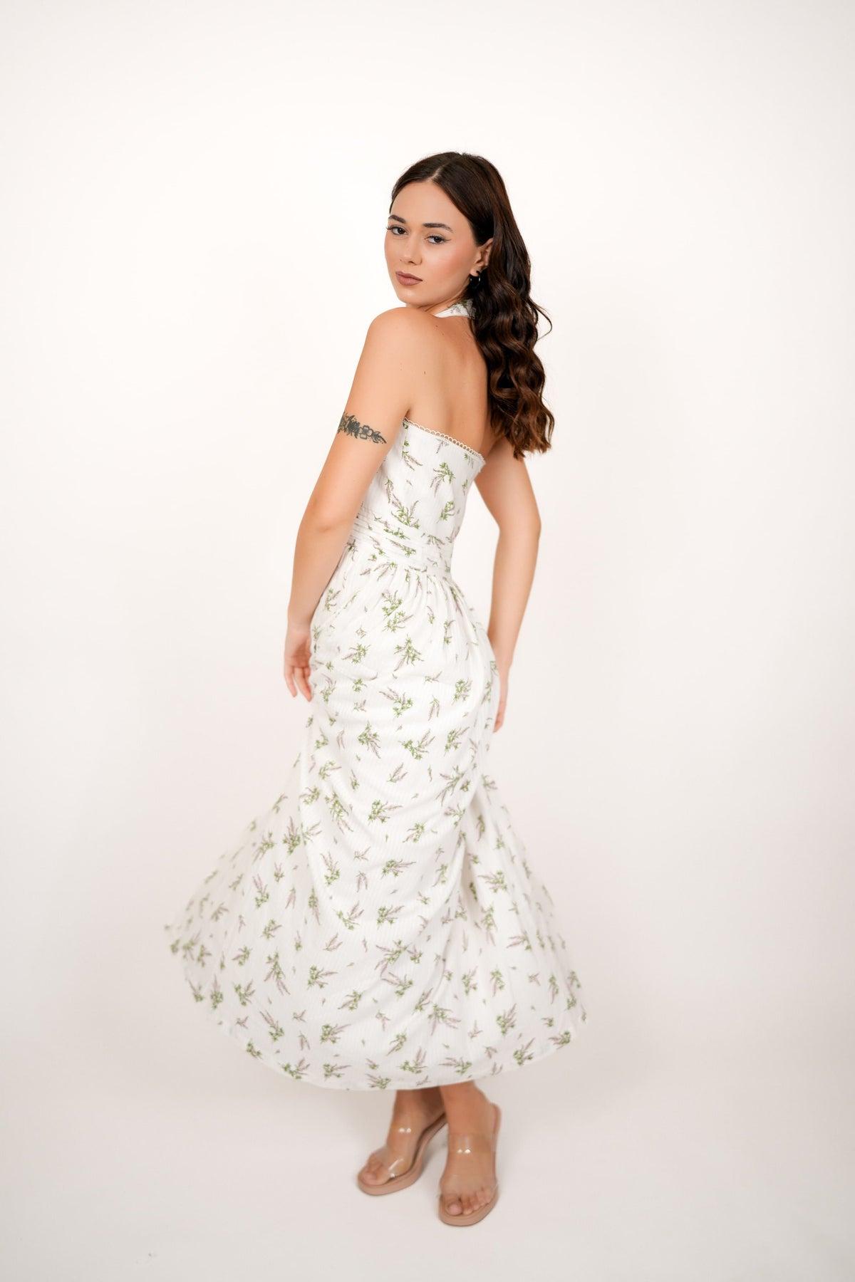 Debby White Floral Maxi Dress