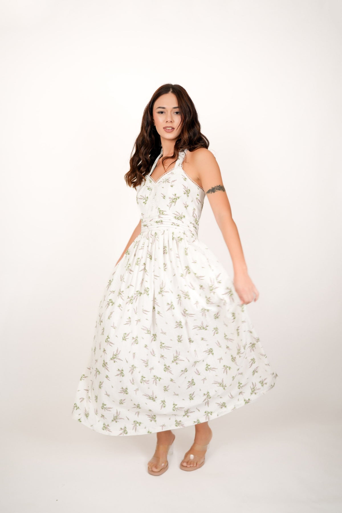 Debby White Floral Maxi Dress