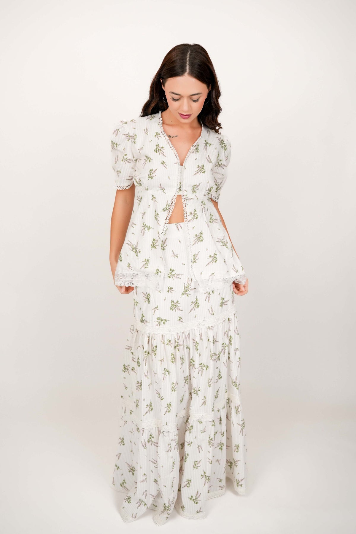 Iris White Floral Top