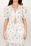 Iris White Floral Top