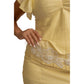 Blossom Yellow Top with White Lace