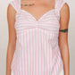 Jennifer Pink And White Stripe Top