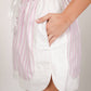 Luna Pink and white stripe shorts