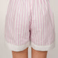 Luna Pink and white stripe shorts